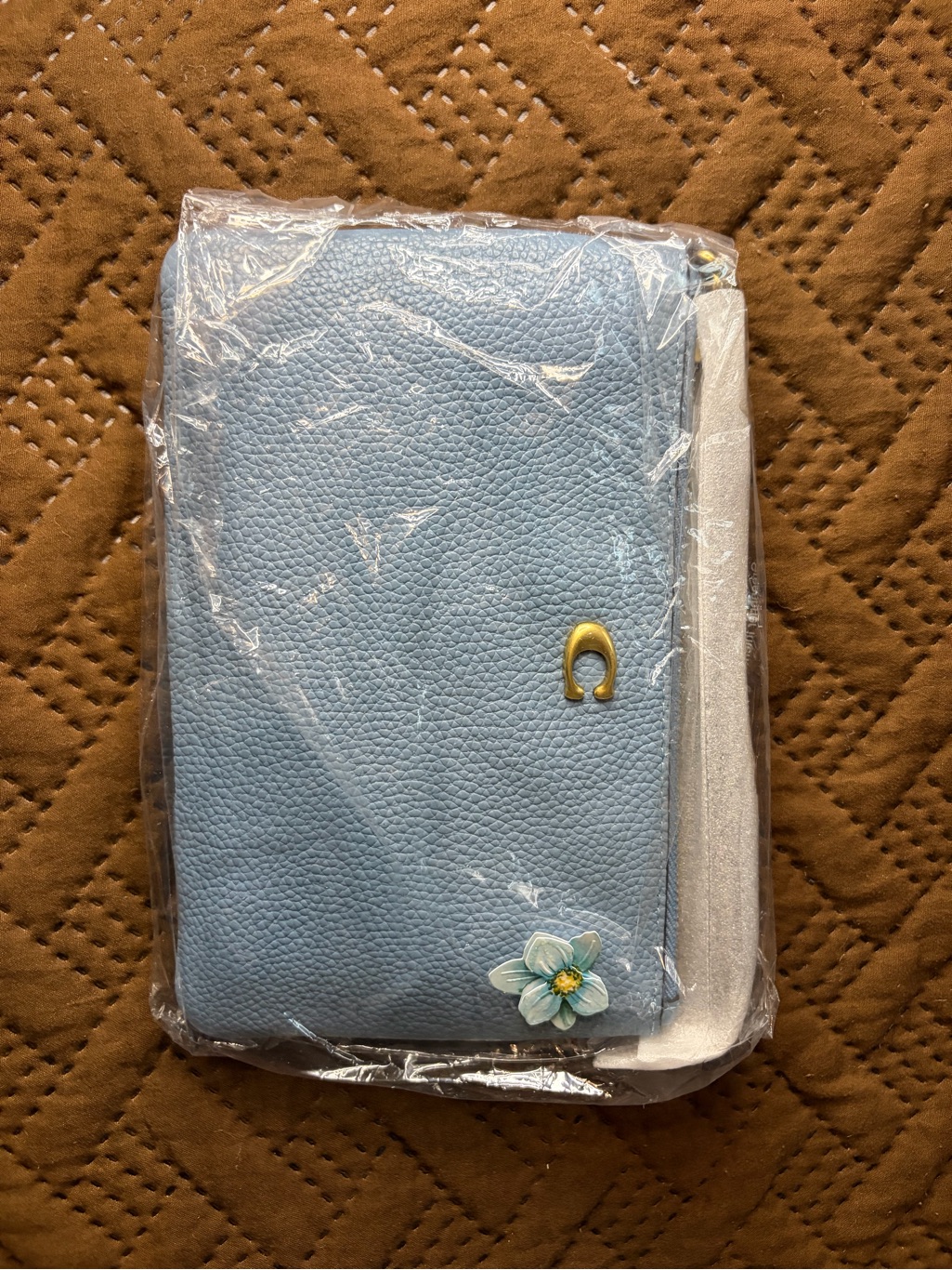 Coach Wristlet In Blue Belle